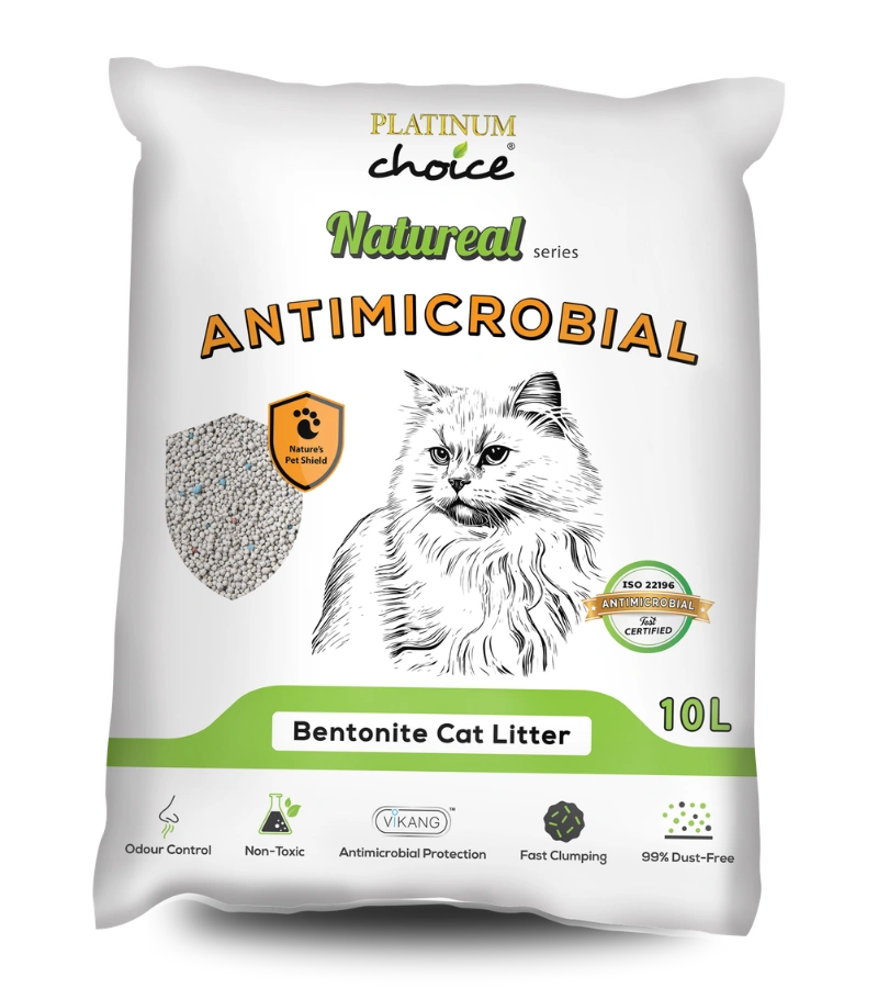 Natureal bentonite cat litter with strong clumping and long-lasting odour control.
