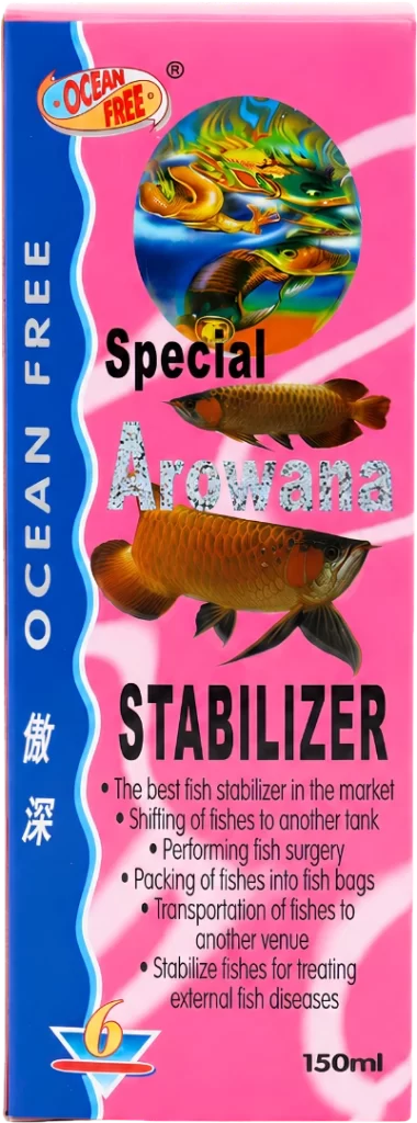 Ocean Free Special Arowana Stabilizer for arowana water stability and stress support