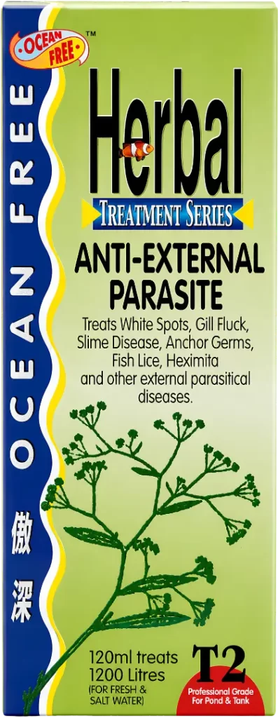 Ocean Free Herbal T2 Anti-External Parasite herbal treatment for aquarium fish