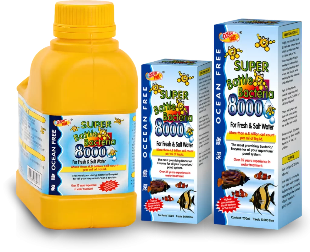 Ocean Free Super Battle Bacteria 8000 liquid beneficial bacteria for aquarium biological filtration