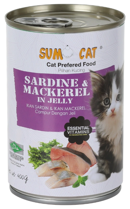 Sumo Cat Sardine & Mackerel in Jelly 400g wet cat food Malaysia