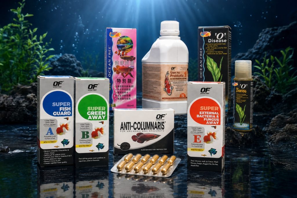 Ocean Free fish medication and aquarium care products